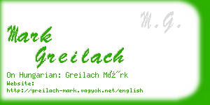 mark greilach business card